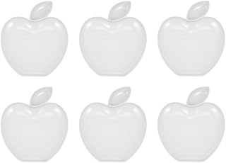 Apple- Shaped Dipping Tray 6pcs Sushi Platter with Sauce Holder Small Side Dish Appetizer Serving Tray Kitchen Snack Bowl Dumpling Plate