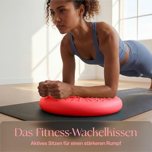 Image of Tumaz Wobble Cushion - Wiggle Seat to Improve Sitting Posture & Stay Focused for Sensory Kids, Balance Disc to Core Strength & Flexible Seating [Extra Thick Balance Board, Pump Included Wobble Board]