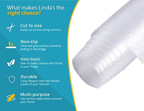 Refrigerator Liners For Shelves By Linda’s Essentials - Refrigerator Shelf Liners For Glass Shelves Protects Against Spills - Multi-Use Shelf, Drawer And Fridge Liners - Bpa Free #TOP2
