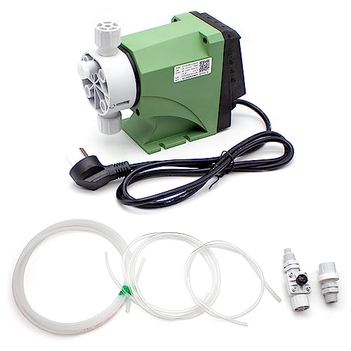 Toplionace 220V Elektromagnetische Membranpumpe, Säure und Alkalibeständige Dosier Wasserpumpe, G/2'' Schnittstelle (9.6LPH 4Bar)