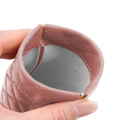 Image of Soft Sunglass Case PU Leather Squeeze Top Eyeglass Case Portable Sunglass Pouch Organizer Bag