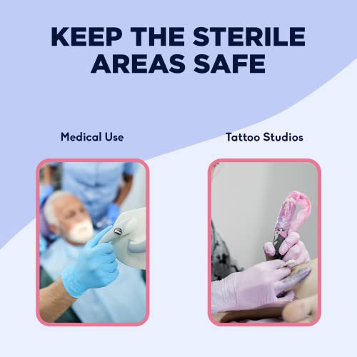 The Essentials Barrier Film Roll With Dispenser Box, 4"X 6" Perforated Sheets Adhesive Barrier Film For Dental, Medical & Tattoo Purposes, 1200 Pcs, Blue #TOP2