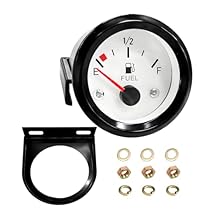 2" 52mm Car Fuel Level Gauge, 12V E-1/2-F 240-33ohm Pointer Vehicle Fuel Tank Meter with LED Backlight, Automotive Interior Accessories, Universal for Truck Motorcycle SUV