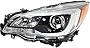 Garage-Pro Headlight Compatible with SUBARU LEGACY/OUTBACK 2015-2018 LH Assembly Halogen Black Interior CAPA
