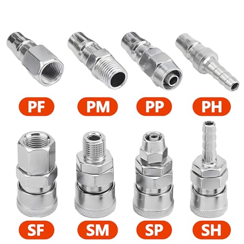 Conector rápido neumático PP SP-10 tipo C acoplador de manguera de aire 4