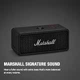 Marshall Emberton III Przenośne głośniki Bluetooth, bezprzewodowe, klasa IP67, odporność na kurz i wodę, 32 godziny odtwarzania, szybkie ładowanie, czarne i srebrne