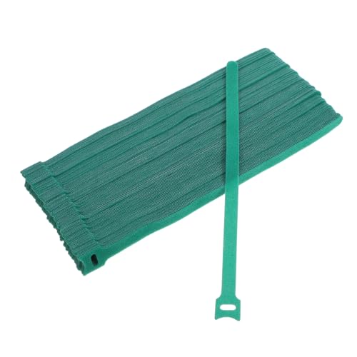 GALPADA 100 piezas de ganchos y lazos para cables verde, correas reutilizables para organización de cables de electrónica y gestión de cordones bajo escritorio