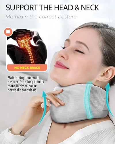 Soft Ice Silk Neck Brace for Pain Relief & Posture Correction - Ideal for Office Workers & Neck Injury Recovery