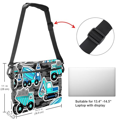 Funda para ordenador portátil de 13 y 14.5 pulgadas con asa y correa azul multicolor 6
