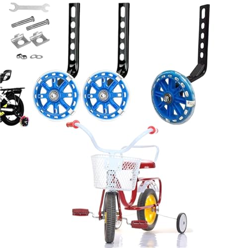 Ruedas de entrenamiento para bicicleta 1 set estabilizadores negros Anenog miniatura 2