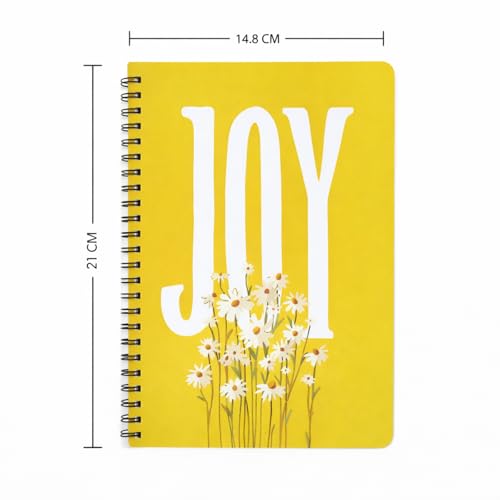 Image of PAPBOO A5 Handy, Joy, Easy to Carry Spiral Wiro Notebook : 100 GSM Natural Shade Paper, Dot Grid, 120 Pages, Journal, Diary, Gift