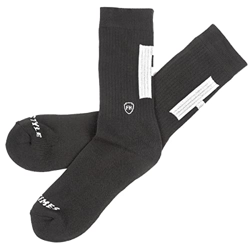 FASTHOUSE Varsity Performance Crew Sock (Black, Small/Medium)