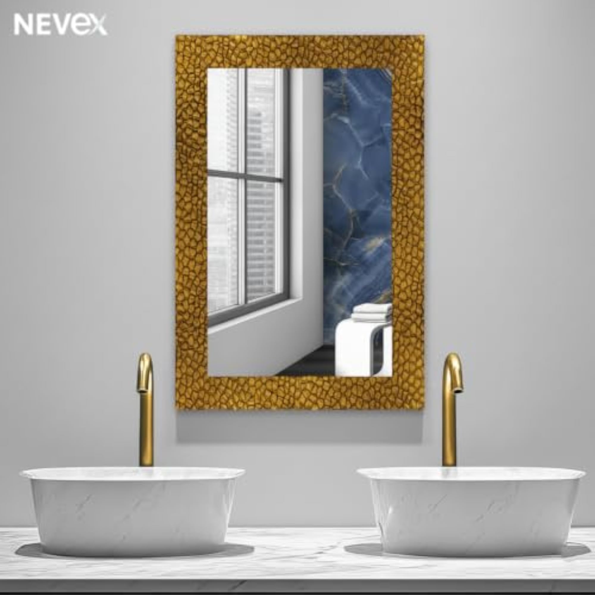 Frameless CNC Polish Finishing Rectangular Wall Mirror