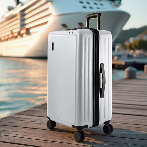 Image of 28 Inch Luggage with Spinner Wheels, Hard Shell Suitcase with TSA Locks for Luggage, Travel Large Suitcase, Expandable Hard Shell Suitcases, White