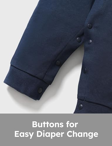 PATPAT Pagliaccetti per Bambino Cotone Morbido con Maniche Lunghe e Senza Piedi, Onesie Neonato Personalizzati per Maschi e Femmine, Tutine Neonato 0-3 Mesi, Body Lungo, Regalo Neonato Maschio