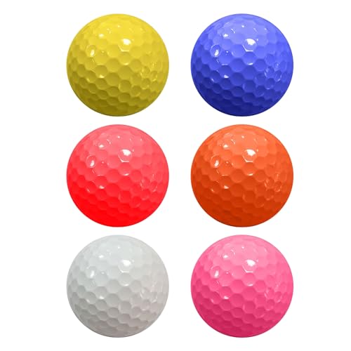ehozirta Golf Ball for Kids Bright Colored 4 Pack Foam Balls Practice Realistic Feel Limited Flight Training Sport Elastic Indoor Outdoor Random Color