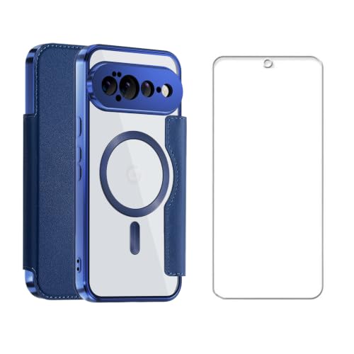 ��p�����K���X�t�� Google Pixel 11 Pro XL �p �P�[�X RFID �蒠�^ �w�ʓ��� Magsafe�Ή� �J�[�h���[ 3�� �S�ʕی� �X�g���b�v�z�[�� �X�L�~���O�h�~ �s�N�Z�� �J�o�[ (�u���[)