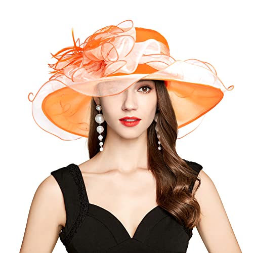 2026 Derby Hats for Women Ladies, Organza Church Tea Party