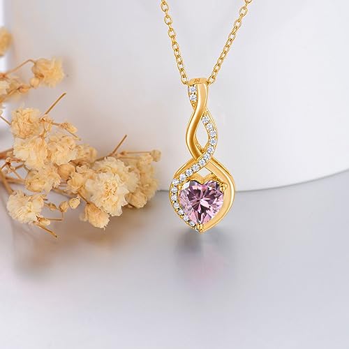 LONAGO Infinity Urn Necklace for Ashes, Sterling Silver/Gold Plated Birthstone Infinity Cremation Jewelry Gift Keepsakes Locket Necklace for Women Men Pet Human Ashes2