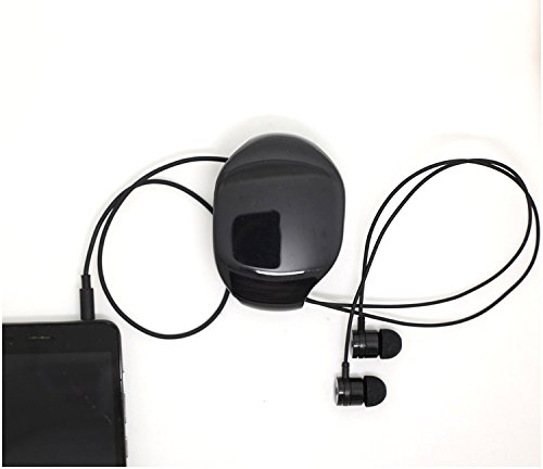 Portable Cord And Earbuds Organizing Solution For In-Ear Headphones, Earbuds, Cord, Wire, Automatic Cord Manager Combination, Multifunctional Organizer For Protection & Carry (Black + Case) #TOP5