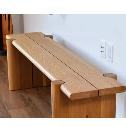JOSIAHCQ Banco Comedor de Madera Recibidor Banqueta Dormitorio Banco Pie de Cama Vestuario Otomana para Interior Pasillo Salón(80cm(31.5in)) - imagen 7