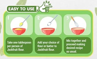 Rens Farms Well Matured Green Jackfruit Flour Gluten Free, Raw Jackbulb Jack Fruit Powder 250 Grams - Pack of 2