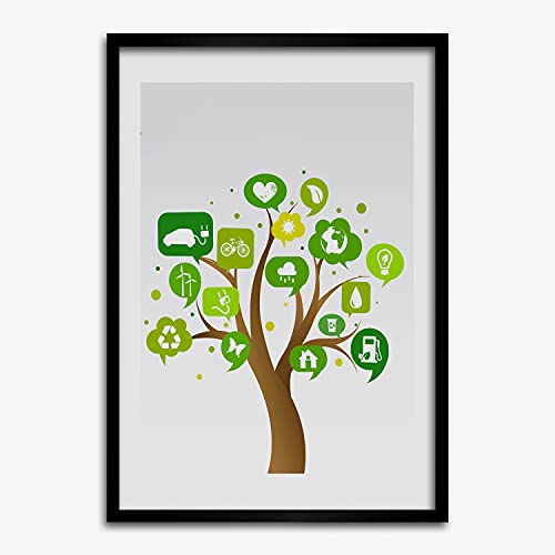 Tableau moderne décoratif Tulup 50x70 cm avec cadre MDF de qualité