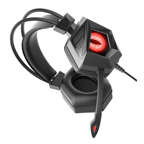 Image of Pongnas Wired Gaming Headset with Clear Stereo Sound Noise Cancelling Mic Ergonomic Over Ear Design for PC Blue