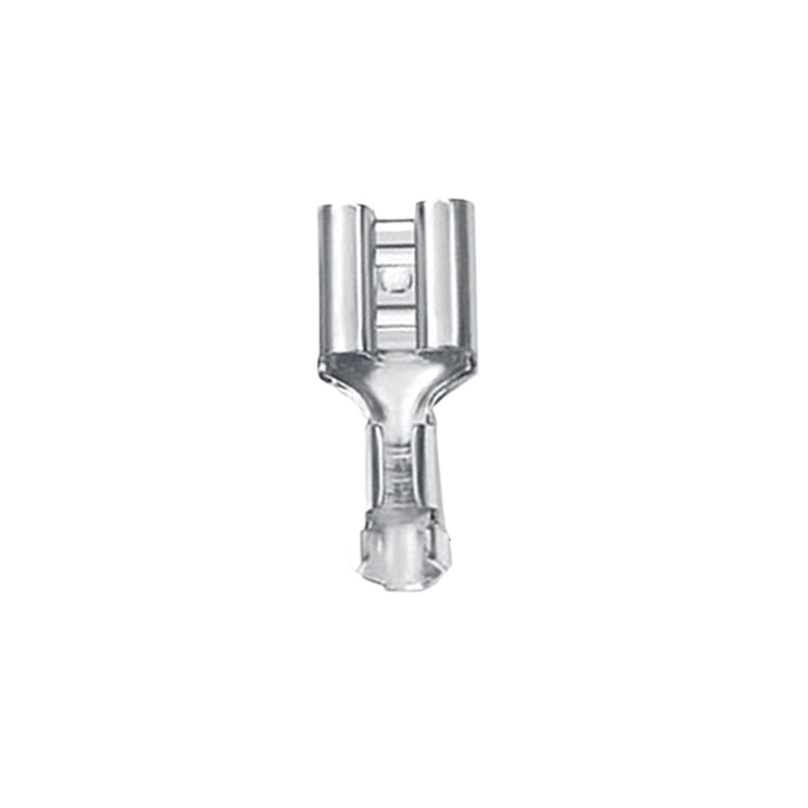 xuyuyan 100Pcs/Lot 2.8/4.8/6.3mm Female And Male Crimp Terminal Brass(6.3 Female Silver)