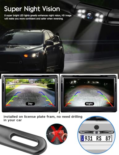 Image of License Plate Backup Camera, AHD 1080P & CVBS Switchable