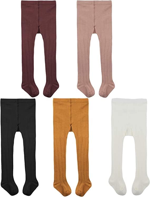 American Trends Medias suaves para bebé, mallas de punto trenzado para bebés, medias de invierno para niñas recién nacidas, medias para niños