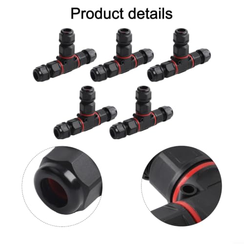 Conector rápido para cable de iluminación de jardines IP68 en T 3 núcleos 6