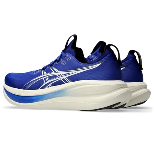 Image of ASICS Men's Gel-Nimbus 28 Running Shoes, Prussian Blue /Cream, 7