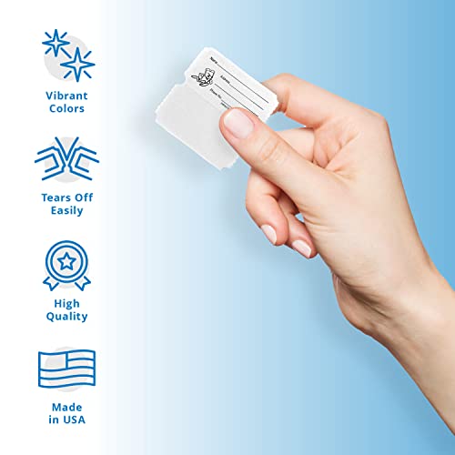 Indiana Ticket Co. Raffle Tickets Double Roll, 50/50 Raffle Tickets, Tickets For Events, Carnivals, Door Prizes, Drinks And More (2,000, White) #TOP1