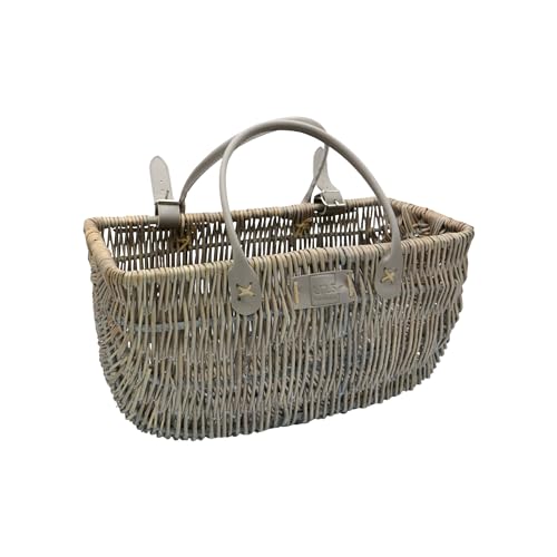 UNUS Garden Rustikaler Weidenkorb für Fahrräder hinten seitlich,...