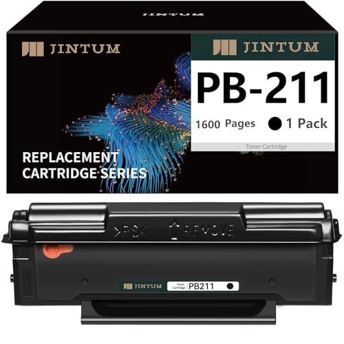 JINTUM PB-211 Toner Cartridge Replacement for Pantum PB-211 PB-211EV Toner Cartridge Compatible with Pantum P2502W M6552NW M6600NW P2500W M6602NW M6550NW Printer Toner(1 Pack,1600 Pages)