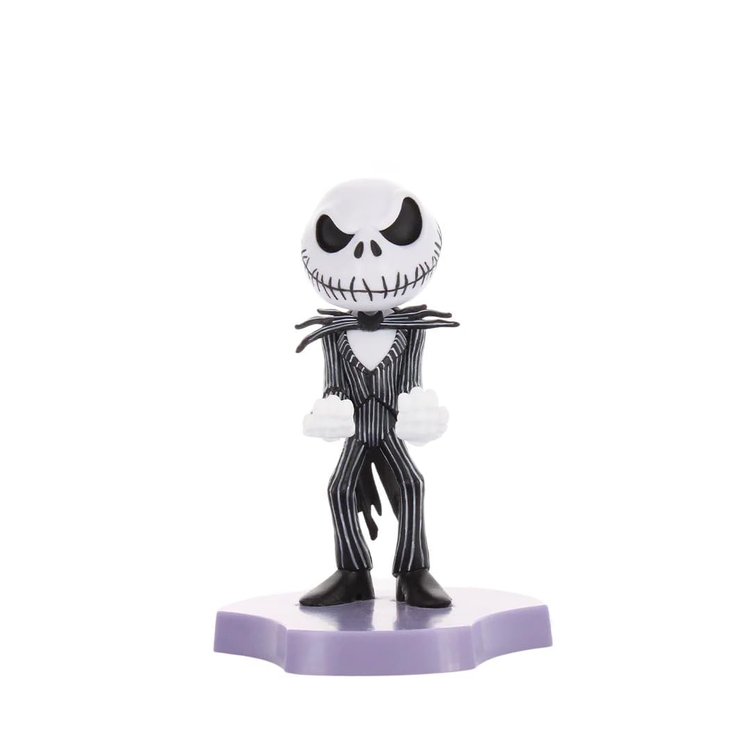 Cableguys Minis Jack Skellington Phone Stand & Earbuds Holder - Novelty Phone Stand for Desk and Bedside, In Ear Headphone Holder for Smartphone & Small Devices, Desk Decor and Mobile Accessories