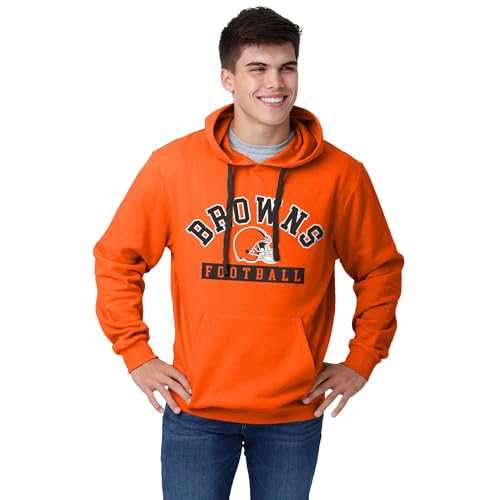 FOCO Cleveland Browns NFL Mens Solid Wordmark Hoodie - S