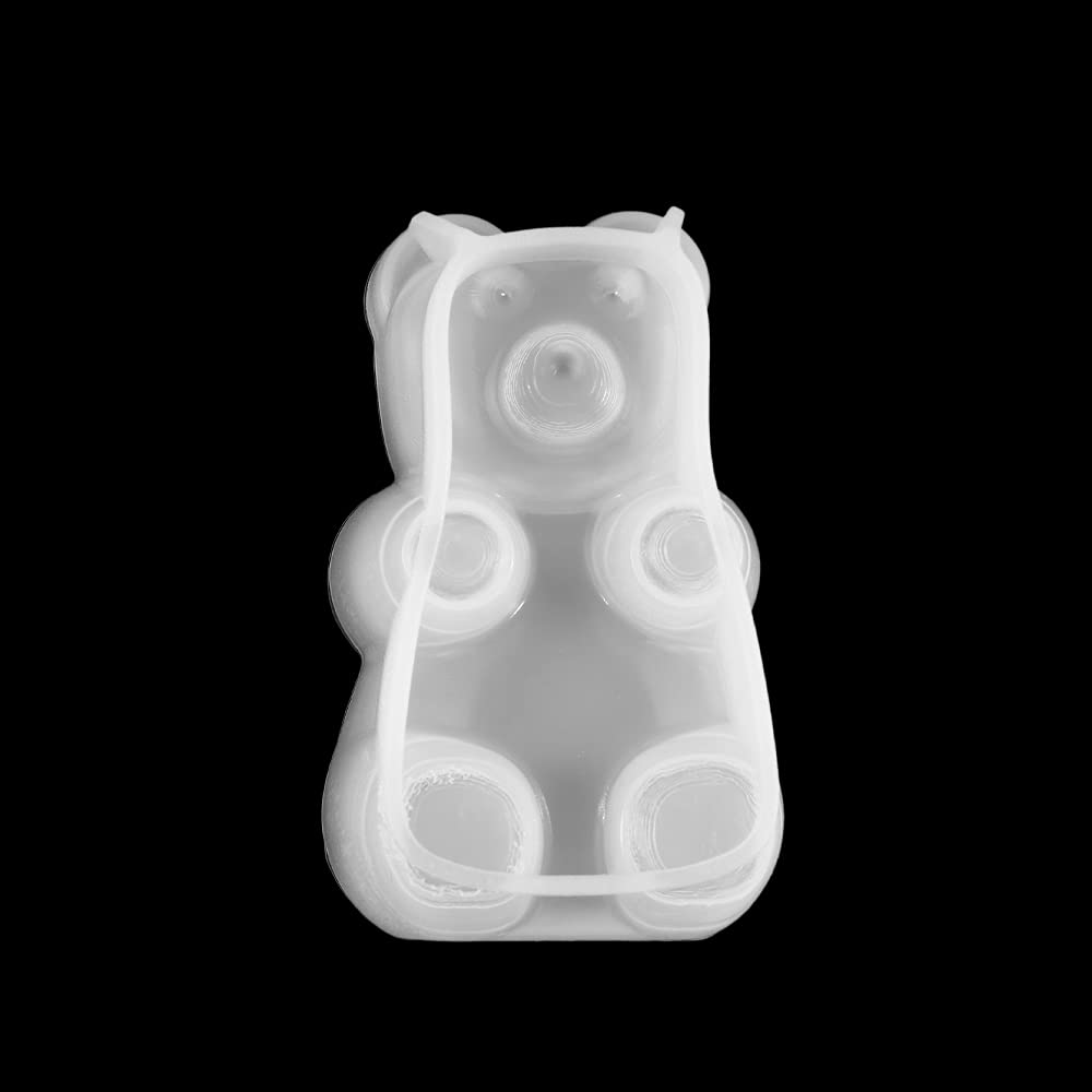 AGCFABS 1pcs Gummy Bear Candy Silicone Mold Cake Chocolate Fondant Resin Pendant Molds Tray Key Chain Pendants DIY Jewelry Tools (Large)