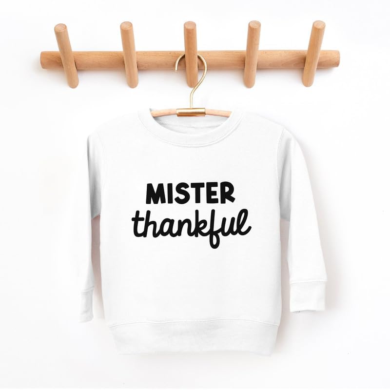 Bump and Beyond Designs Mr Thankful Boys Thanksgiving Sweatshirt for Toddlers and Kids3