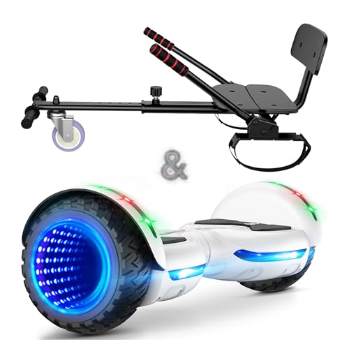 SISIGAD 6.5\" Hoverboard, Self-balancing Scooter, Hoverboard with LED Bluetooth, A16 Hoverboard with Solid Wheels & Infinite Wheels
