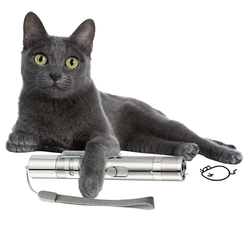 EASERIA Interaktiv katzenspielzeug Rot Licht Taschenlampe Spielzeug für Katze für Training und Jagdd