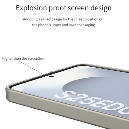 Image of Midkart Anti-Fingerprint Case Compatible with Samsung Galaxy S25 Edge Release 2025 Matte Finish Smooth Touch and Independent Camera Protection Cover, Orange