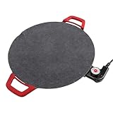 Elektrische Grillplatte, antihaftbeschichtet, elektrisch, mit 5 Kochstufen, Grillplatte im Freien, für Küche, Innenbereich, Outdoor, Picknick, Grillen, Camping