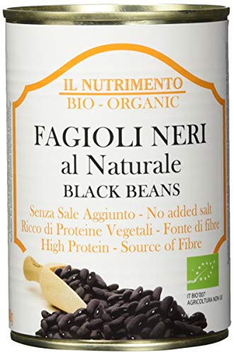 IL NUTRIMENTO Bio Schwarze Bohnen – Reich an Proteinen & Ballaststoffen – Ohne Salzzusatz – 12er Pack (12 x 400 g)