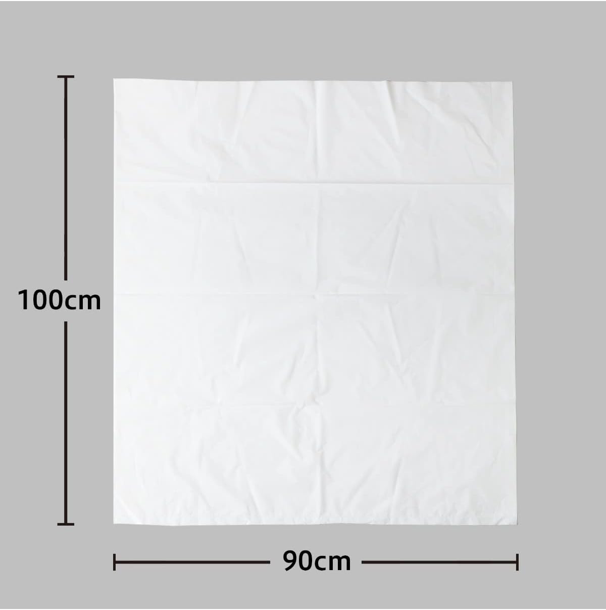 Chemical Japan CC-202W Garbage Bags, Thick and Durable, Translucent, Milky White, 50 Sheets (5 x 10 Sets), Width 35.4 inches (90 cm), Height 39.4 inches (100 cm), Thickness 0.002 inches (0.05 mm),