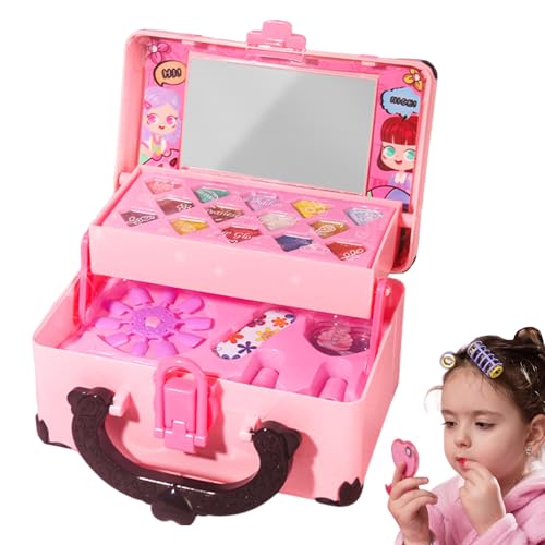 Juego de maquillaje para niños con estuche de cosméticos reales para disfraces infantiles
