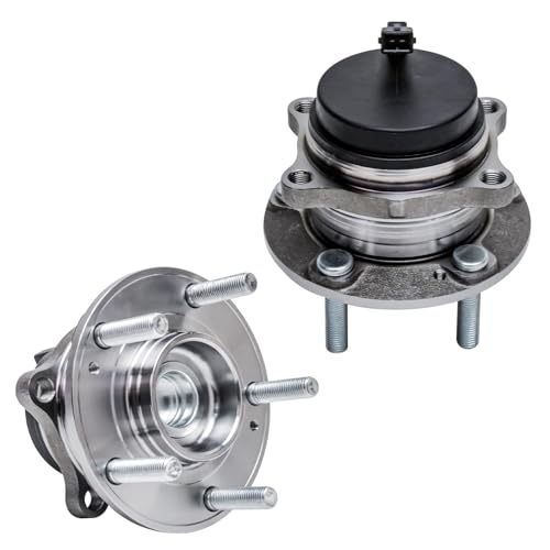 Image of Detroit Axle - 4pc FWD Rear Knuckles Kit for 2007-2009 Hyundai Santa Fe 2007-2012 Veracruz, 2008 Passenger and Driver Side Steering Knuckles Wheel Bearing Hubs Assembly Replacement