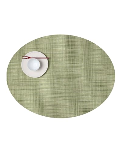 Chilewich Mini Basketweave Placemats, Woven Oval Placemats Set of 4