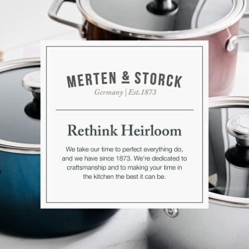 Merten & Storck European Crafted Steel Core Enameled Cookware, 3.9Qt Stock Pot With Lid, Induction, Pfas & Ptfe Free, Dishwasher Safe, Oven & Broiler Safe, Merlot Red #TOP5